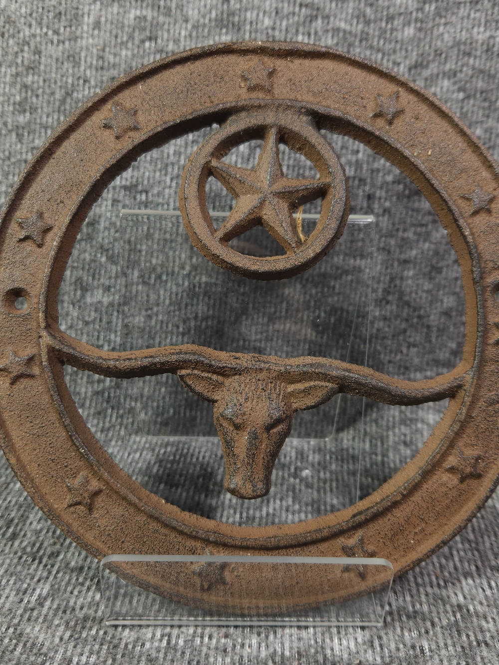 Western Longhorn Star Wall Medallion – Brown - Picture 2 of 4